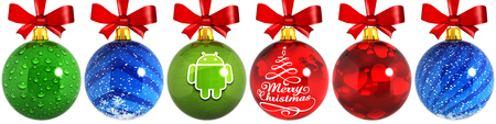Different balls. Christmas. Xmas. Toys. colorful. Santaの写真素材
