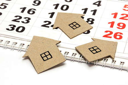 Cardboard houses on the days of the month. Construction, terms, rent