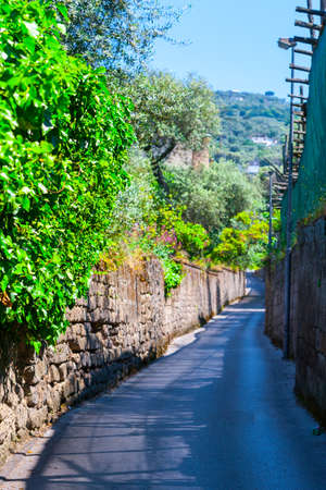 SORRENTO, ITALY - May 29, 2012: Typical views on the streets the city Sorrento, Naples, Campania, Italy.のeditorial素材