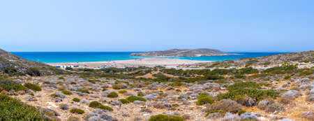 Prasonisi beach on the southern part of Rhodes, Greece. Famous surfer hotspot between two seas....