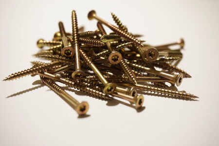 Screws isolated on white background.の写真素材