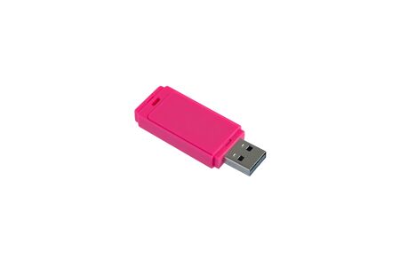 Pink USB key isolatedの写真素材