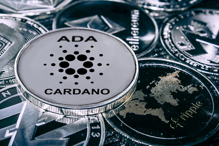 coin cryptocurrency carado ada against the main alitcoins the Ethereum, dash, monero, litecoinの写真素材