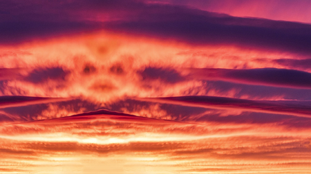 Face creatures in the sky in the clouds.の写真素材