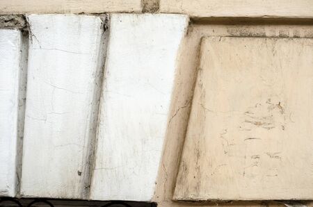decor elements of an old stone buildingの写真素材