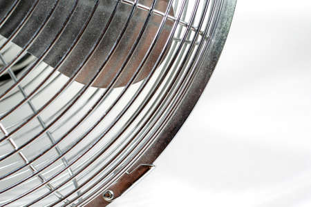 metal blades of an electric fan for cooling air
