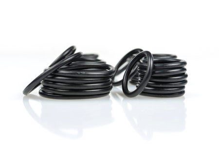 rubber gaskets in the form of a ring on a white background
