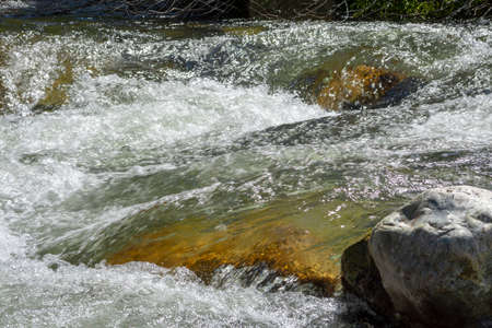 Gorny Altai, Russia. Small but rough mountain riverの写真素材