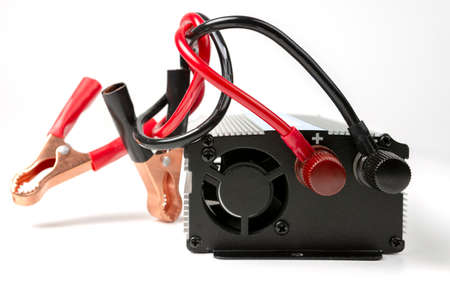 electrical device for converting electric current complete with terminalsの写真素材