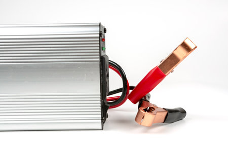 electrical device for converting electric current complete with terminalsの写真素材