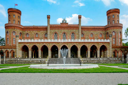 Kamieniec Zabkowicki dolnoslaskie Poland July 31 2019 The palace was built on the initiative of Marianna Oranskaのeditorial素材