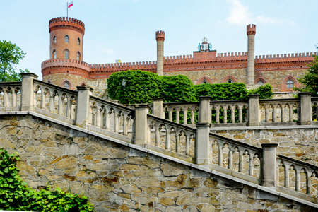 Kamieniec Zabkowicki dolnoslaskie Poland July 31 2019 The palace was built on the initiative of Marianna Oranskaのeditorial素材