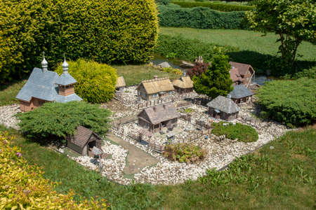 Inwald, Malopolskie Voivodeship Poland - June 27 2021: Park of Miniatures World of Dreams is an extraordinary place where you will admire miniature buildings.のeditorial素材