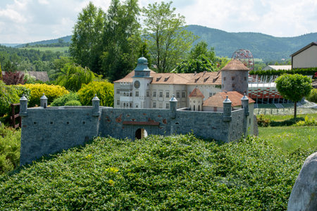 Inwald, Malopolskie Voivodeship Poland - June 27 2021: Park of Miniatures World of Dreams is an extraordinary place where you will admire miniature buildings.のeditorial素材