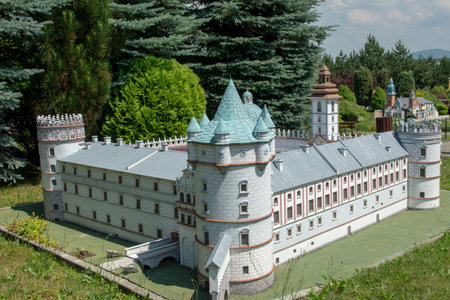 Inwald, Malopolskie Voivodeship Poland - June 27 2021: Park of Miniatures World of Dreams is an extraordinary place where you will admire miniature buildings.のeditorial素材