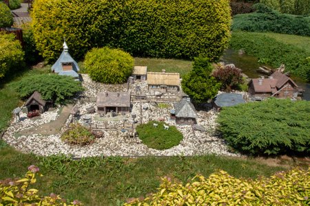 Inwald, Malopolskie Voivodeship Poland - June 27 2021: Park of Miniatures World of Dreams is an extraordinary place where you will admire miniature buildings.のeditorial素材