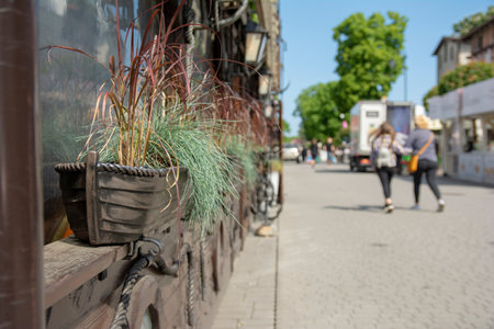 Hel, Pomeranian Voivodeship / Poland - June 2 2022: Hel, a town in the Pomeranian Voivodeship in Kashubia, views of streets, housesのeditorial素材
