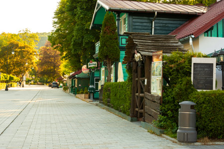 Krynica Zdroj, MaÅopolskie Voivodeship / Poland - July 16 July 2022: Krynica-Zdroj - a city in Poland located in the MaÅopolskie Voivodeship, in Nowosadecki County, the seat of theのeditorial素材
