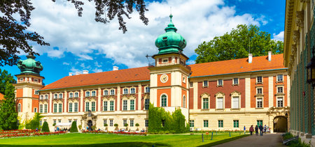 Lancut, Podkarpackie Voivodeship / Poland - July 17, 2022: Castle in Lancut, in. Lubomirski and Potocki Castle in Lancut - a former magnate residence located in Lancut, in the Subcarpathian Province. The seat of the Castle Museum in Lancut.のeditorial素材