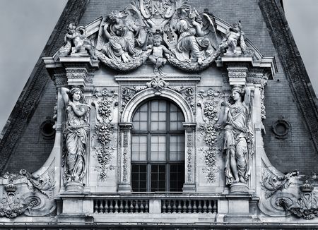 sculptures on facadeの写真素材