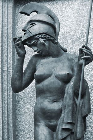 sculpture of goddess Athenaの写真素材