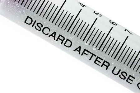 syringe with textの写真素材