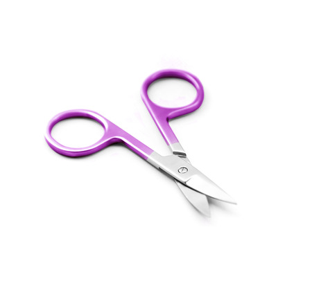Nail scissors isolated on white background. With clipping pathの写真素材