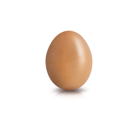 Egg isolated on white background cutout. With clipping pathの写真素材