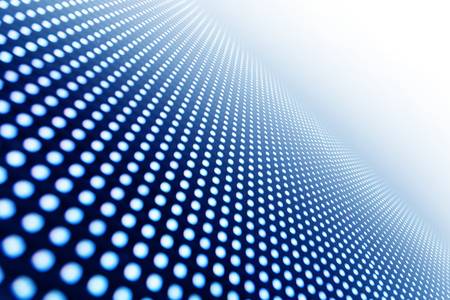 Defocused LED panel in perspective, blur abstract background