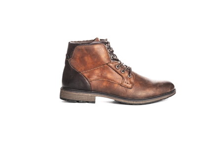 Mens shoes brown casual. Isolated on white background