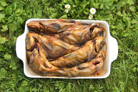 smoked fishの写真素材
