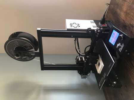 Engineering 3D printer hard at workの写真素材