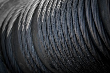 Old dirty rusty vintage metal ropes backgroundの写真素材