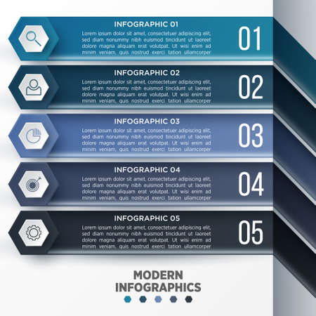 Vector 3D infographic template for presentation. Business data visualization. Abstract elements. Creative concept for infographic.のイラスト素材