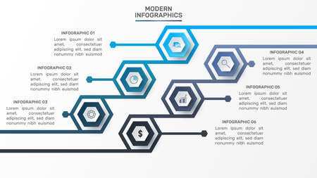 Vector 3D infographic template for presentation. Business data visualization. Abstract elements. Creative concept for infographic.のイラスト素材
