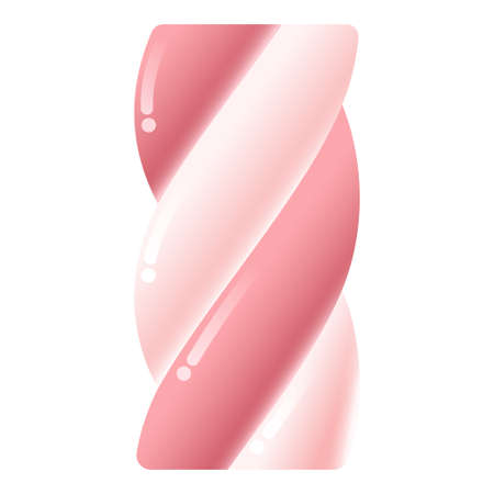 Illustration of cartoon marshmallow, isolated on white backgroundのイラスト素材