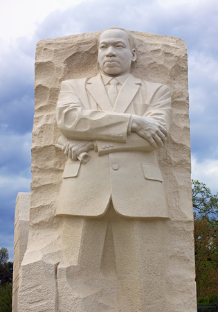 The Martin Luther King Memorial in Washington DC pays tribute to the slain civil rights leader near where he delivered his  I Have a Dream  speech のeditorial素材