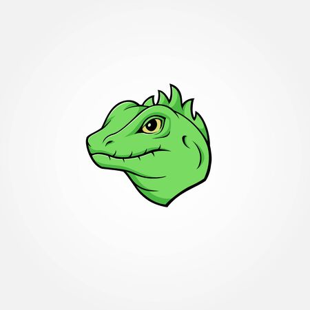 Lizard colorful mascot logo design isolated reptileのイラスト素材