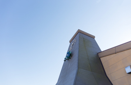 YAMANASHI, JAPAN - FEBRUARY 16: Natural Living Center in the afternoon with blue sky February 16, 2017 in Yamanashi, Japanのeditorial素材