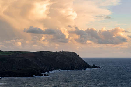 The Bay of Ecalgrain during the sunset in Normandy, Franceの写真素材