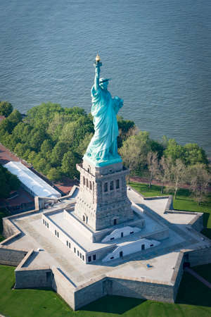 The statue of Liberty in Manhattan, New York City in USAの写真素材