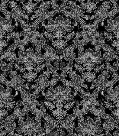 Decorative black renaissance backgroundの写真素材