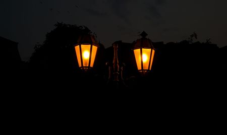 Lighted Lampの写真素材