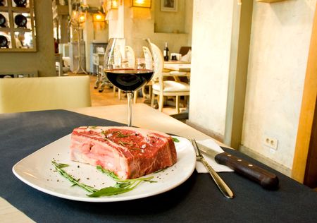 Best cut of beef fillet steak, ready for cooking at five star restaurant.の写真素材