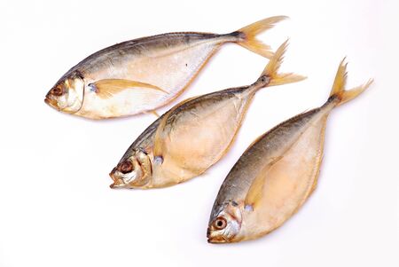 smoked fish gold color, isolated.
