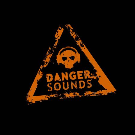 Danger sound rubber stampのイラスト素材