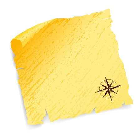 illustration of aged paper with compass windrows.のイラスト素材