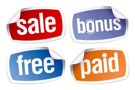 Set of stickers for best salesのイラスト素材