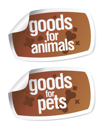 goods for pets stickers setのイラスト素材