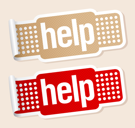 Help stickers in shape of the patch.のイラスト素材